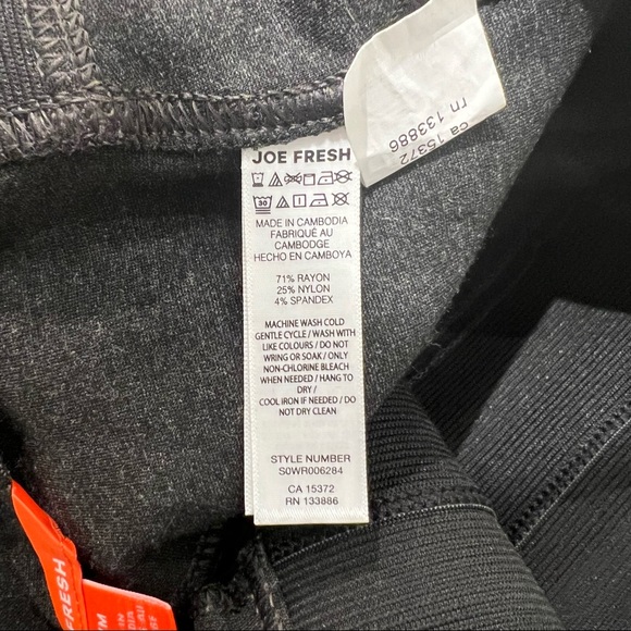 Joe Fresh Grey Ponte Leggings with Zipper - Picture 9 of 9